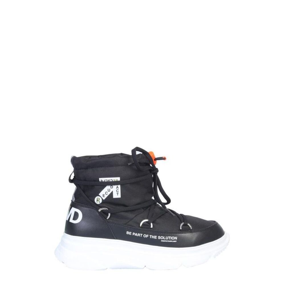 FWRD Unisex Sustainable Padded Winter Boots with Chunky Sole Unisex BLACK